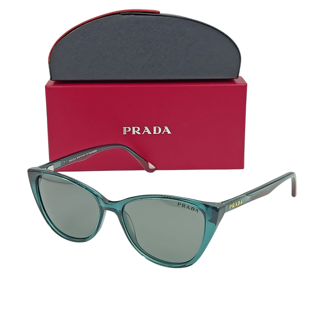 Lunettes de soleil Prada  PR01VS Vert transparent/Noir