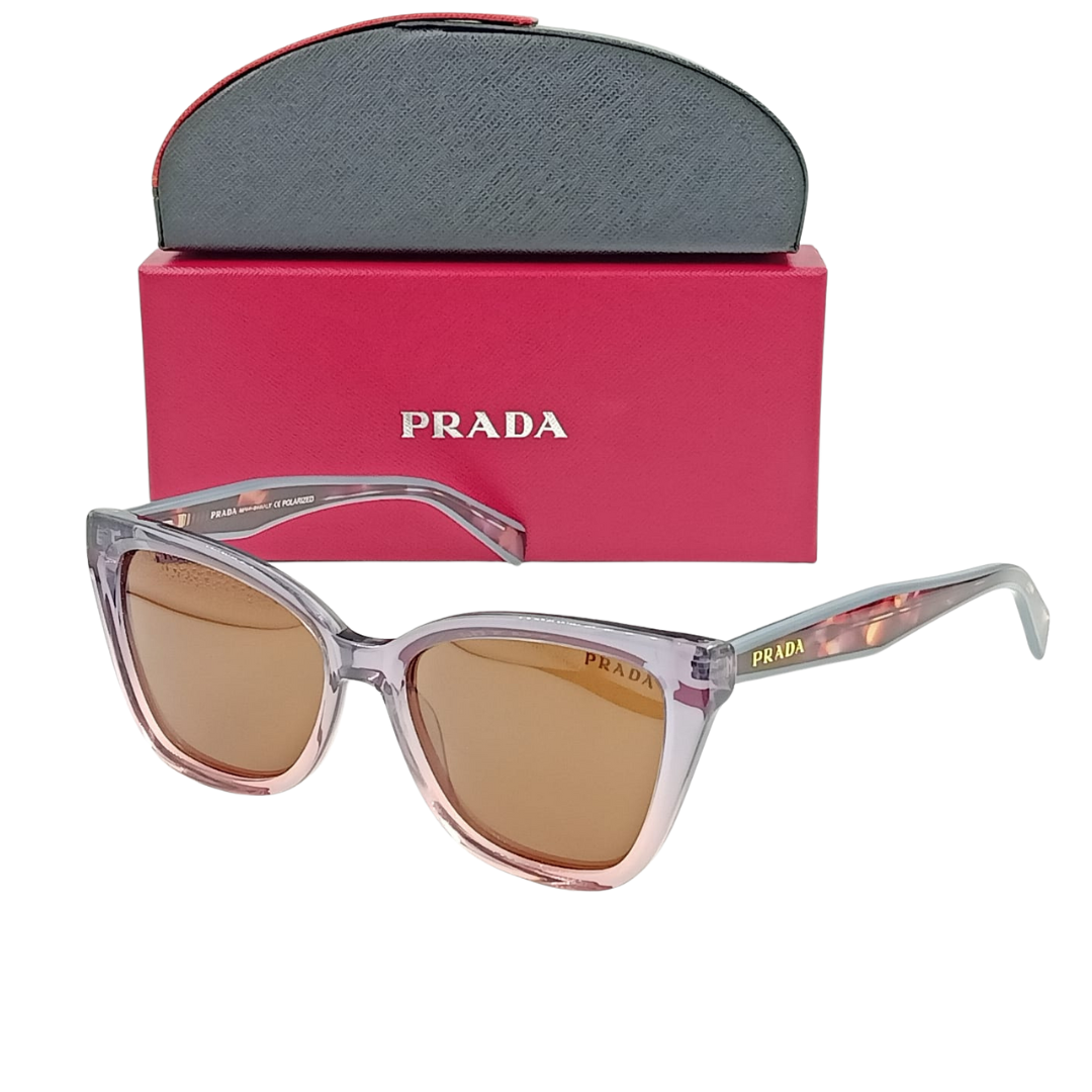 Lunettes de soleil Prada  PR4533S transparent/Marron