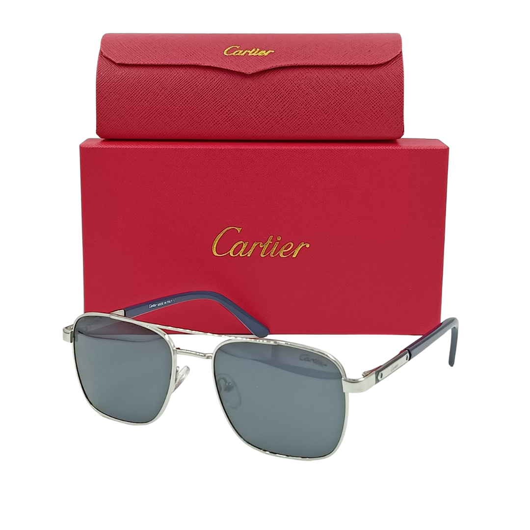 Lunettes de soleil Cartier CTR17S Métal Gris/Noir