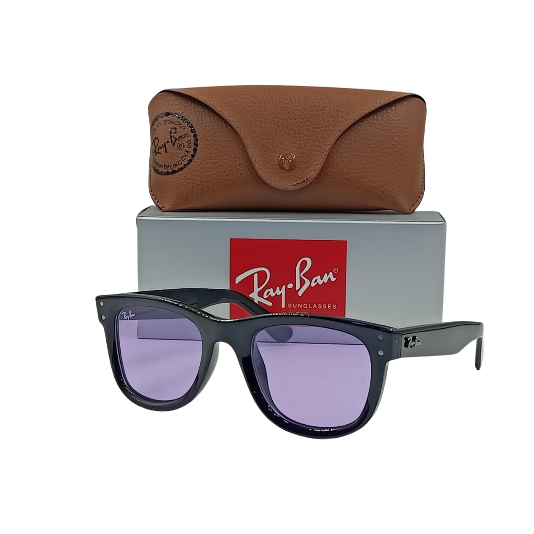 Lunettes de soleil unisex: RAY BAN-0502 Mauve trans/Noir